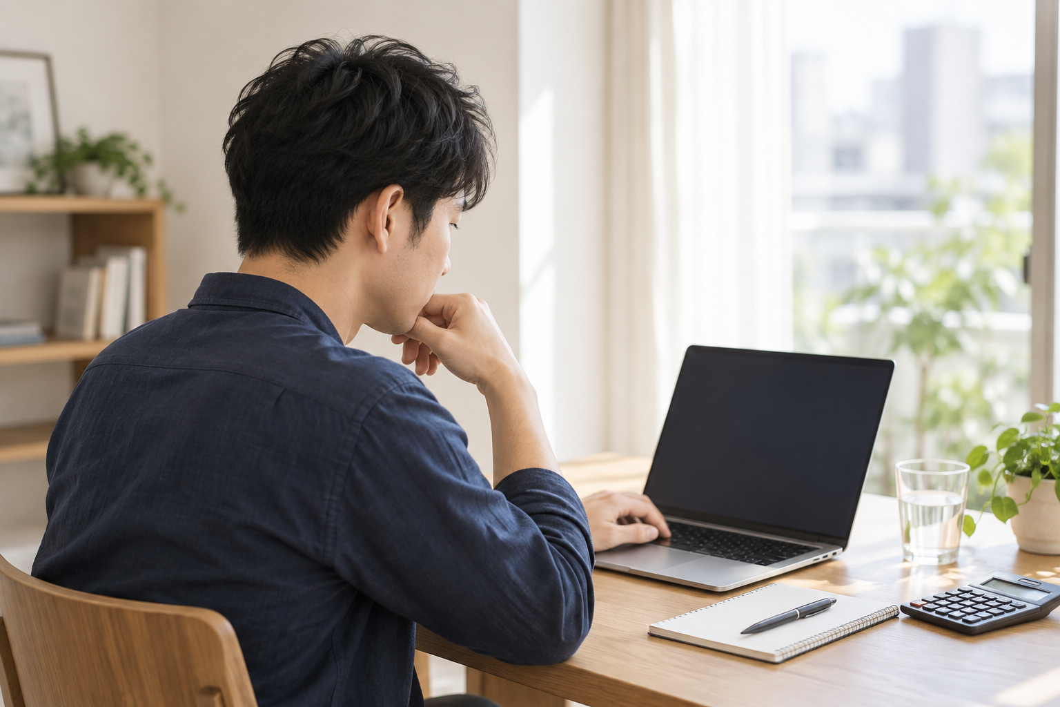 AGA治療の費用を比較する男性のイメージ