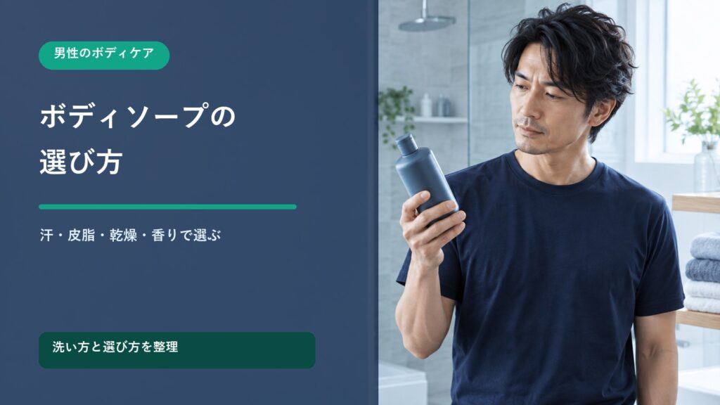 メンズボディソープの選び方｜汗・皮脂・乾燥・香りで失敗しない基準