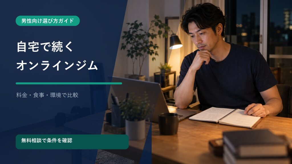 男性向けオンラインパーソナルジムの選び方｜料金・食事・環境