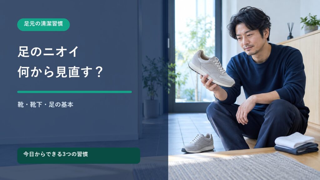 足のニオイが気になる男性へ｜靴・靴下・足を見直す基本習慣