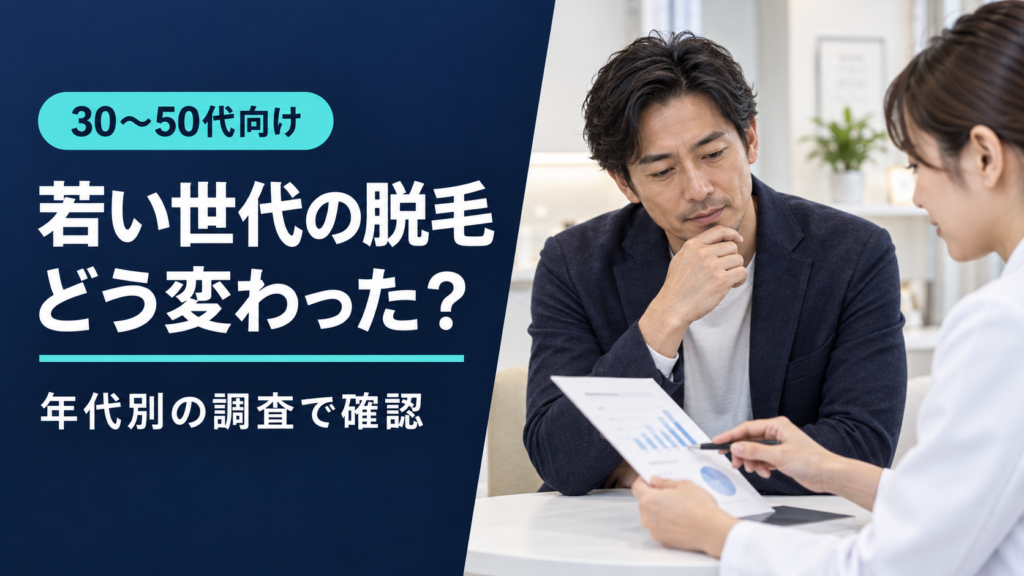男性の脱毛経験率は年代でどう違う?30~50代が知る若い世代の実態