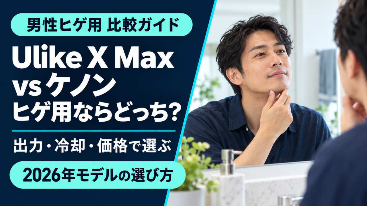 Ulike X Maxとケノンはヒゲ用ならどっち？出力・冷却・実売価格を比較