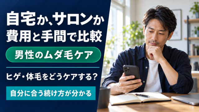 家庭用脱毛器とサロンはどっち？男性の費用・手間・続けやすさを比較